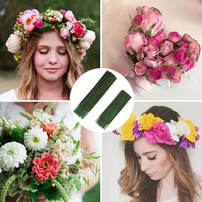 Wire Stem Florist - 100 piezas de tallo floral, varilla