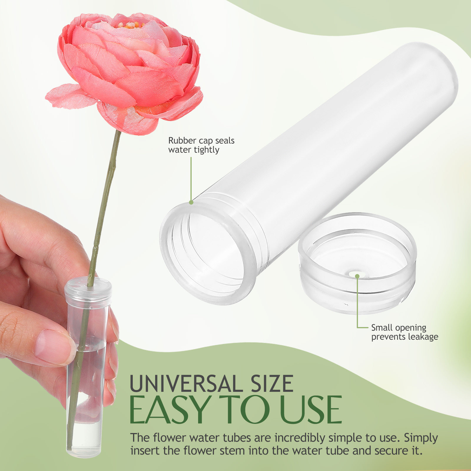 100 Tubos de Agua para Flores, - Supply For Florist reseña y precio