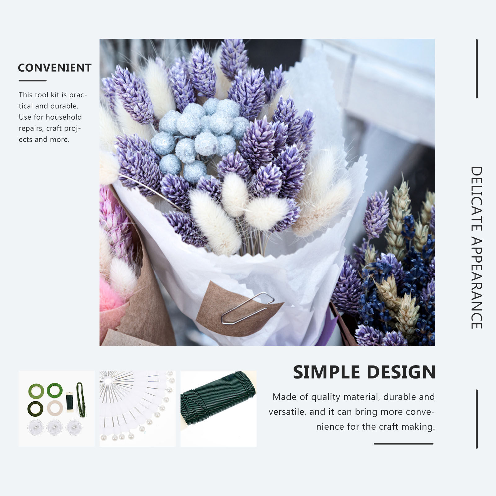 1 Set de Kit de Arreglos Flora - Wire Stem Florist reseña y precio