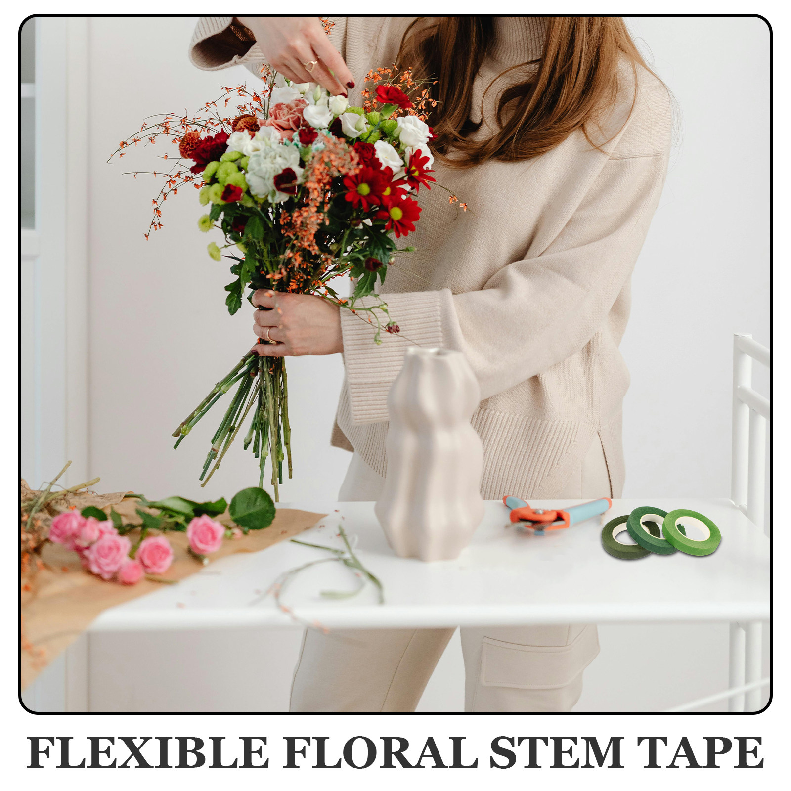1 Set de Cinta y Alambre para  - Wire Stem Florist reseña y precio